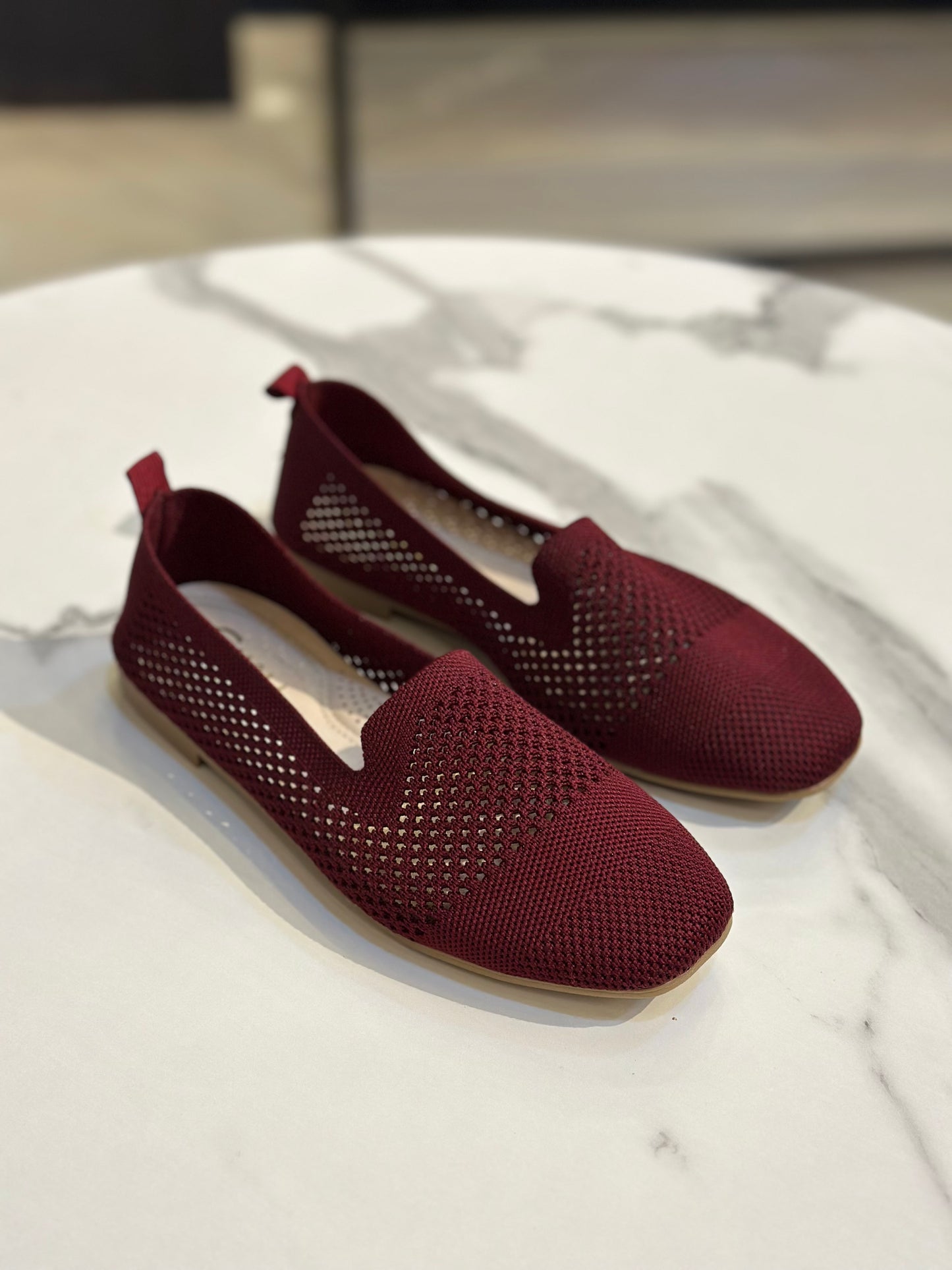 Women’s Breathable Knit Slip-On Flats