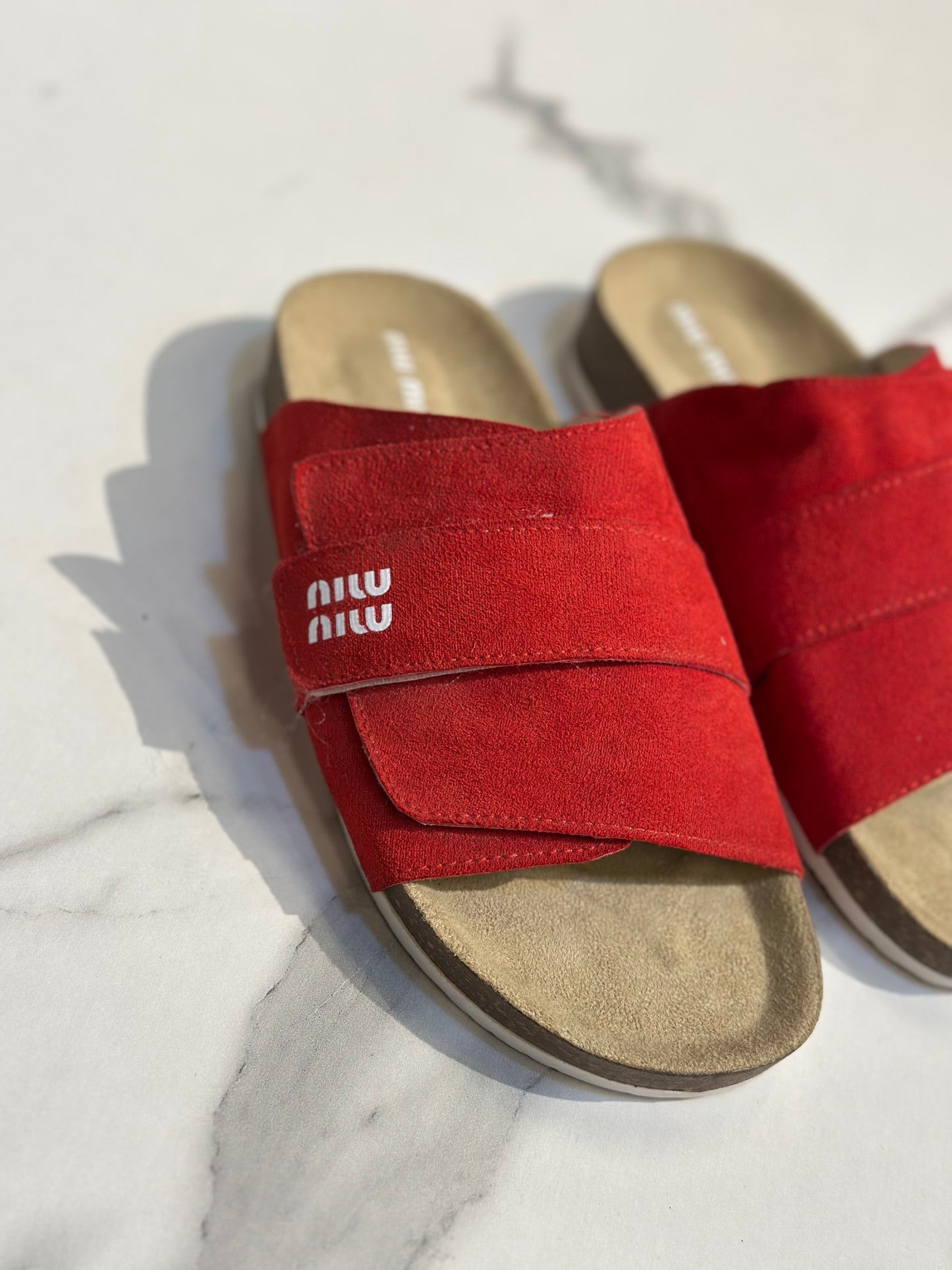 Miu Miu Suede Slide Slipper