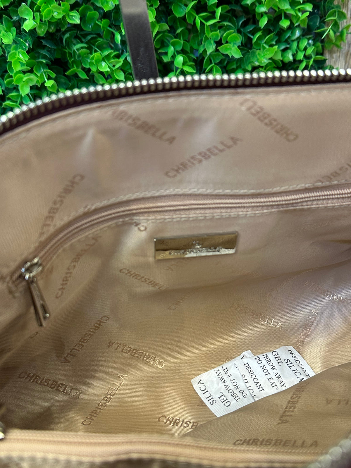 Crispiella Elegant Textured Tote Bag with Decorative Charm