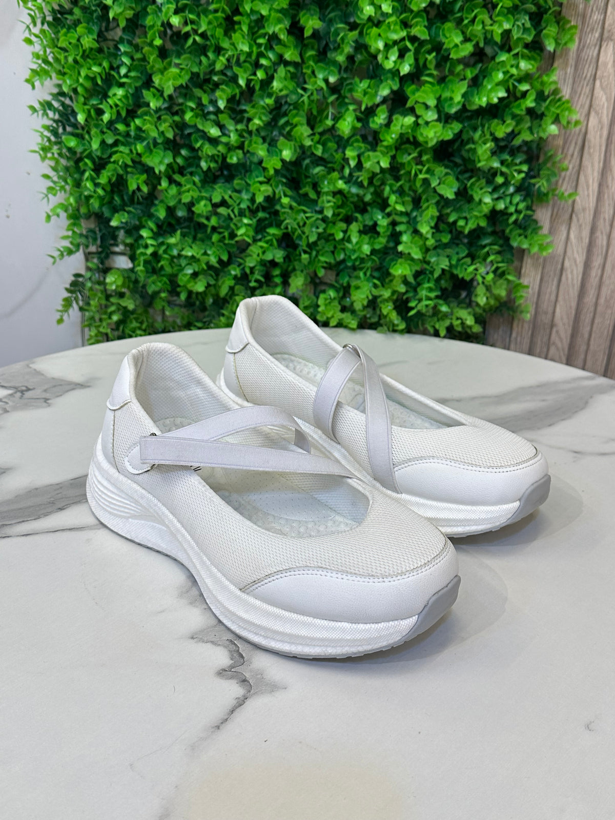 Cross-Strap Comfort Sneakers