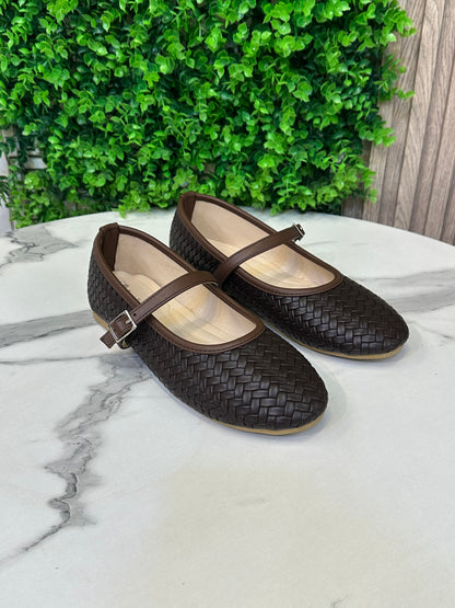 Woven Mary Jane Flats