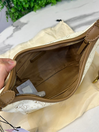 Chocolate Bear Curved Hobo Bag