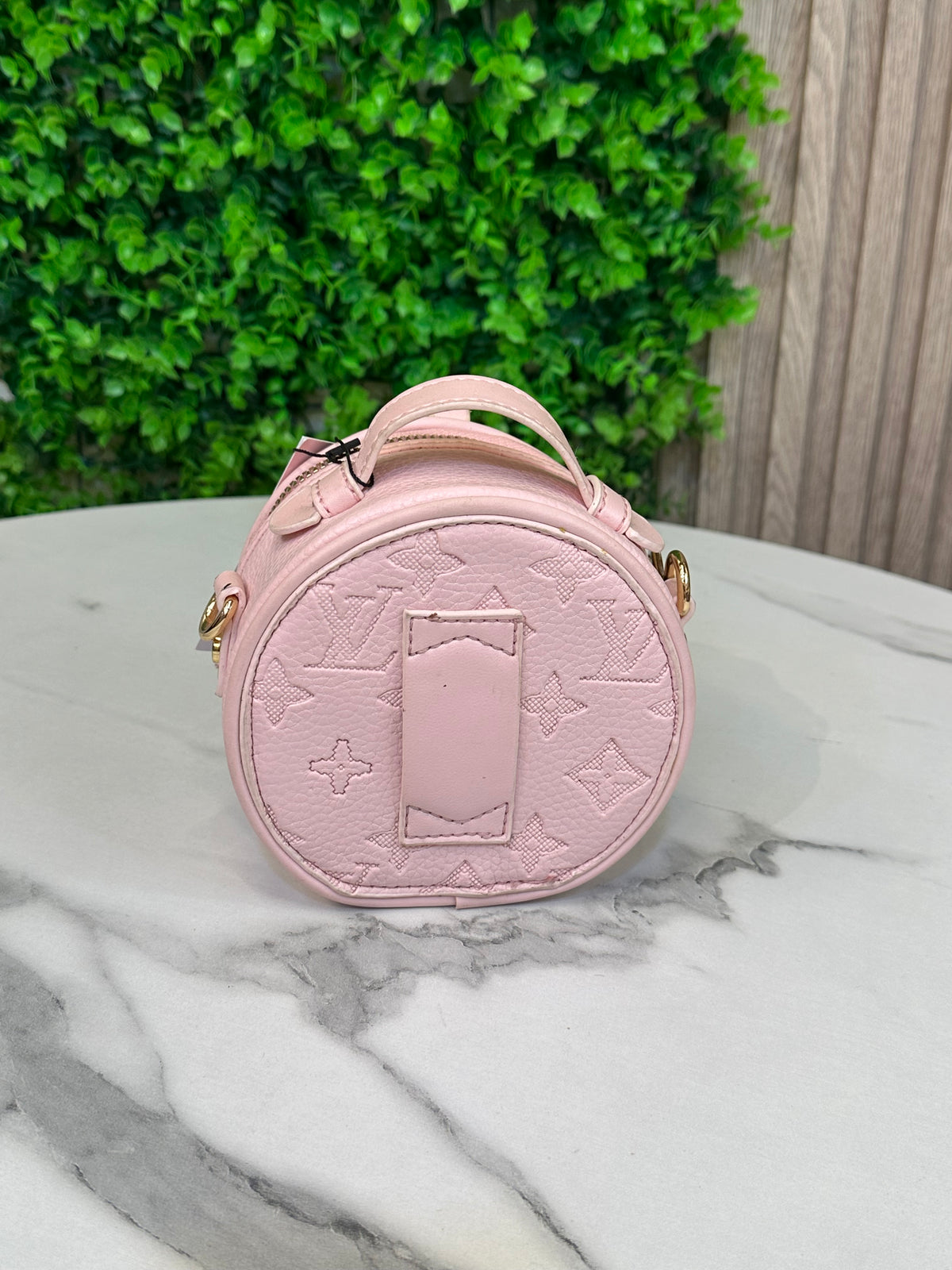 Mini Round Monogram Crossbody Bag