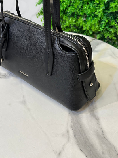 Crispiella Elegant Textured Tote Bag with Decorative Charm