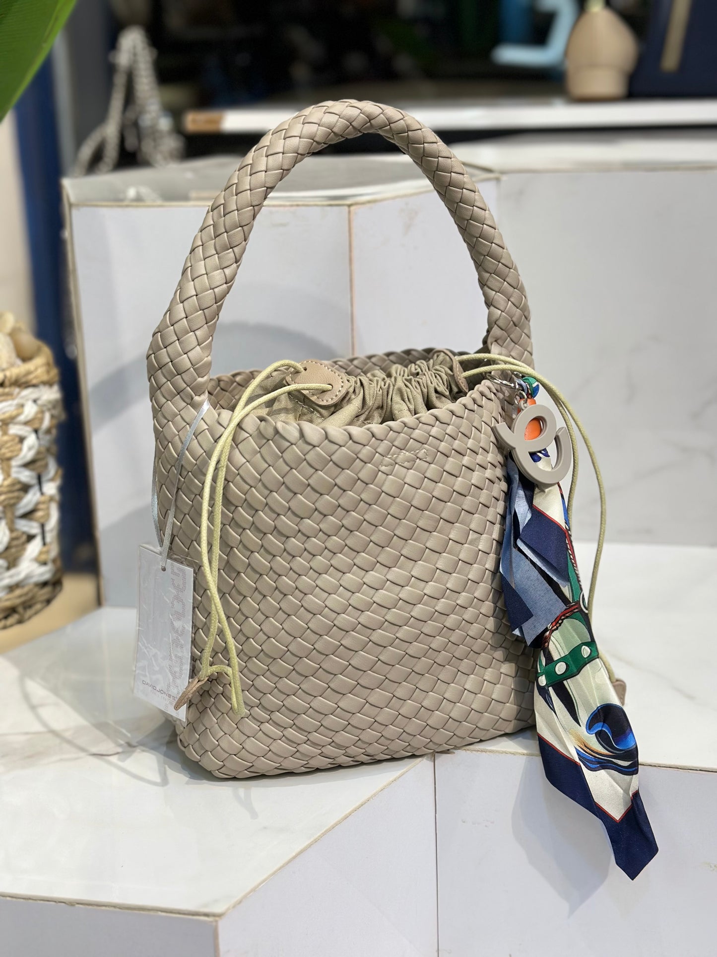David Jones Braided Leather Bag