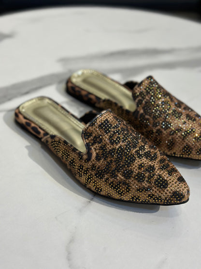 Sparkle Pointed Mule Flat