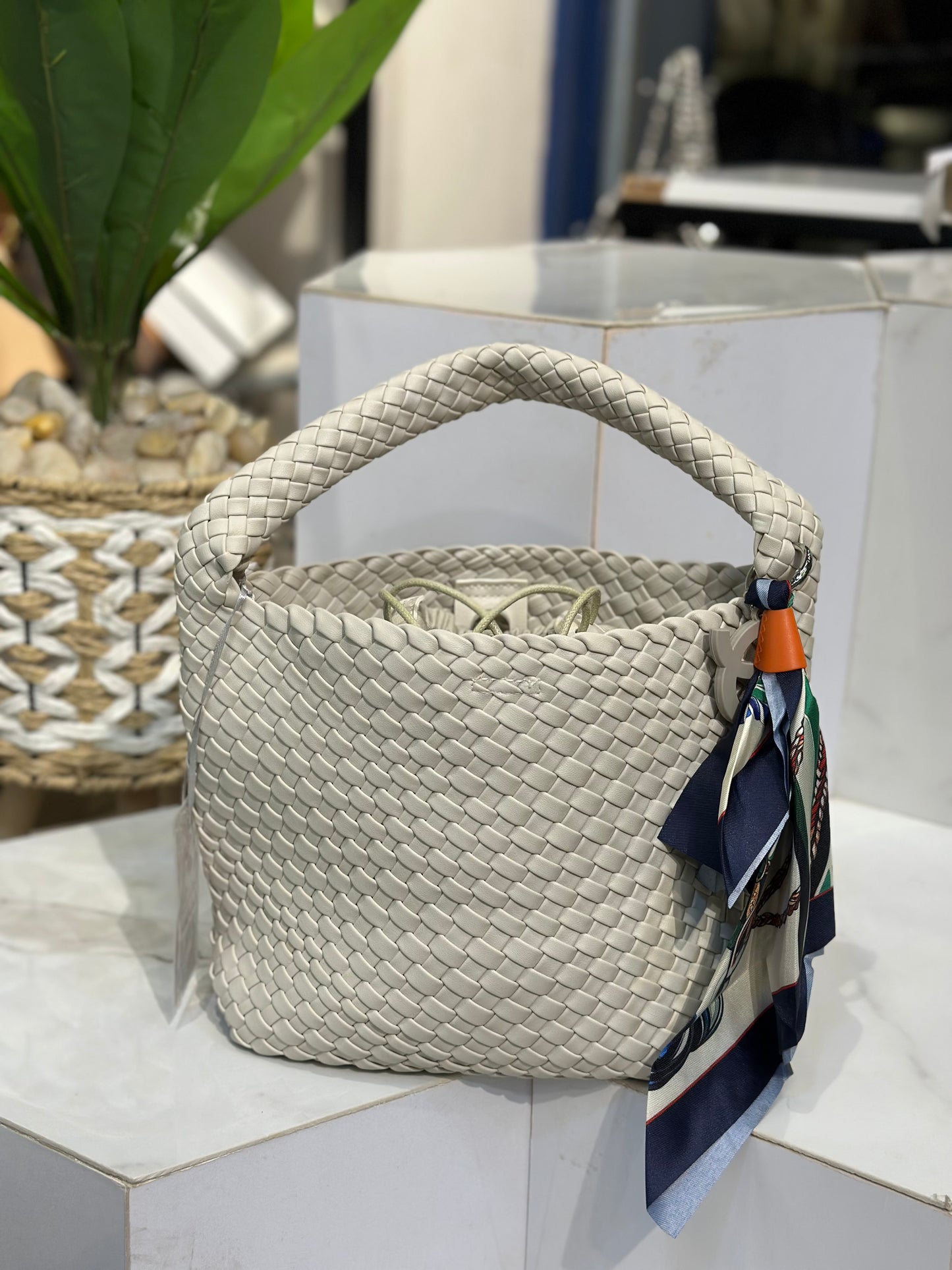 David Jones Braided Leather Bag