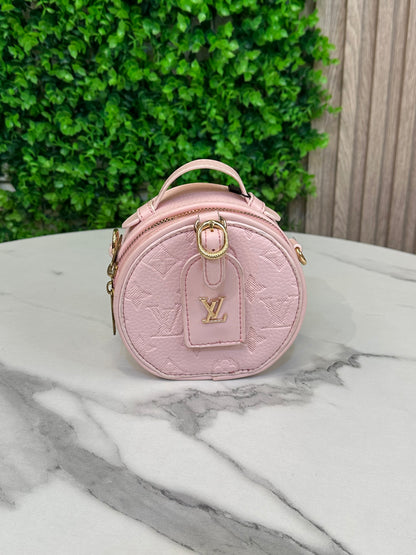 Mini Round Monogram Crossbody Bag