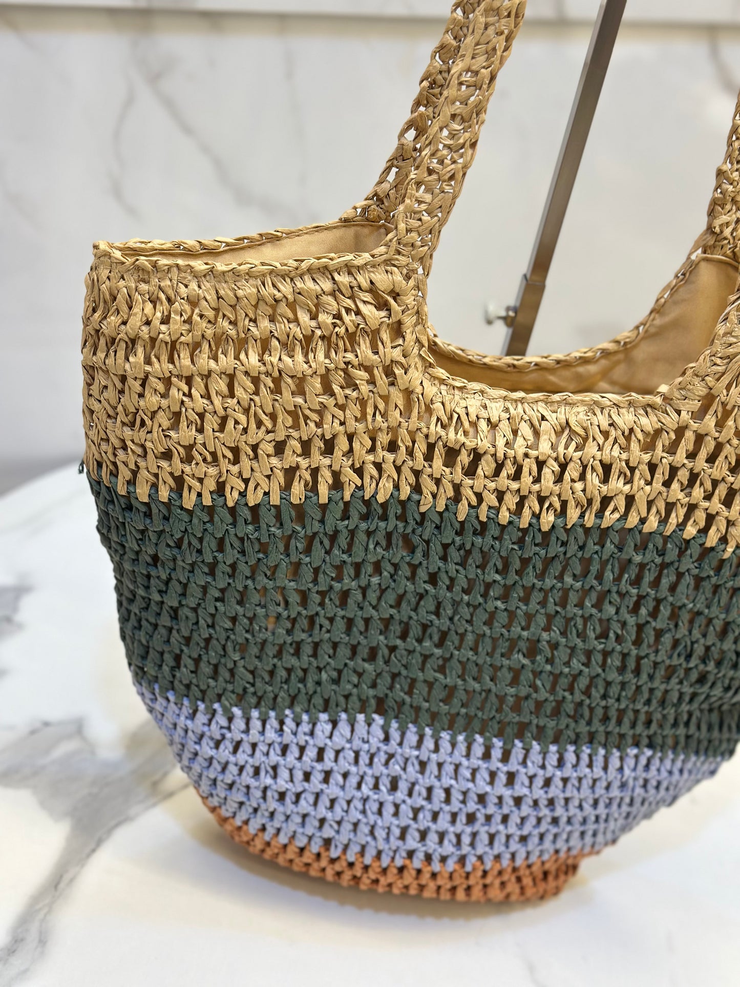 Summer Woven Beach Tote Bag