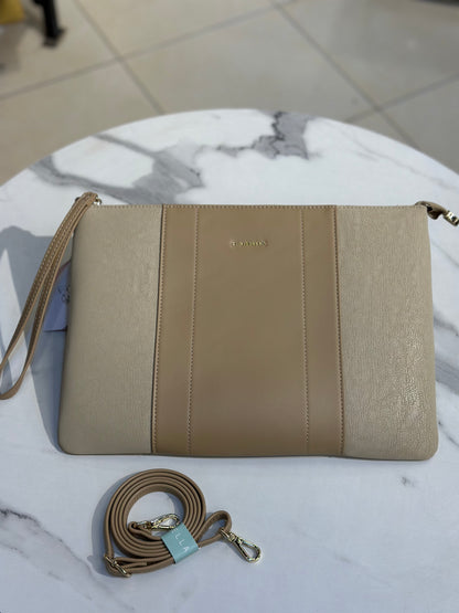 Chrisbella Panelled Zip Clutch Bag