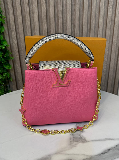 Designer-Inspired Leather Bag with Box