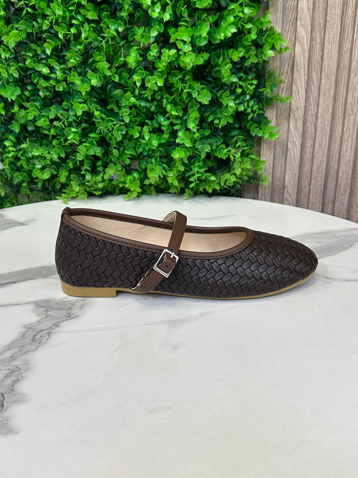 Woven Mary Jane Flats