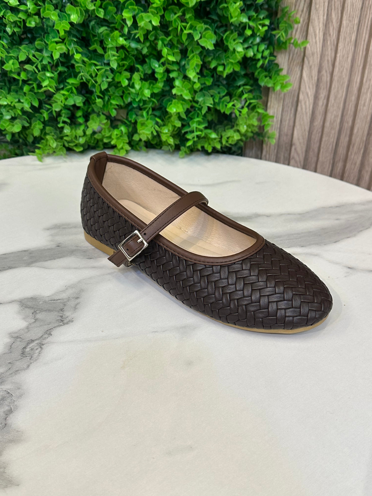 Woven Mary Jane Flats