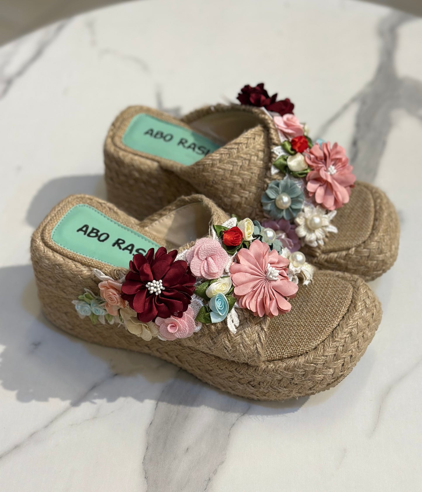 Floral Woven Slippers