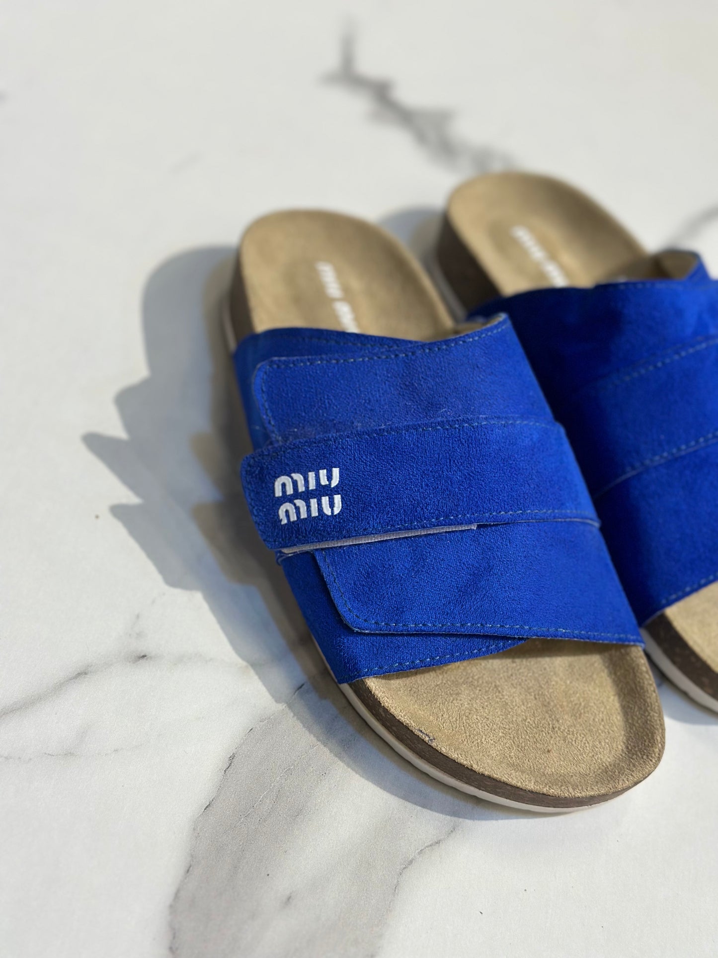Miu Miu Suede Slide Slipper