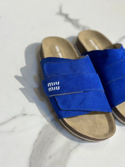 Miu Miu Suede Slide Slipper