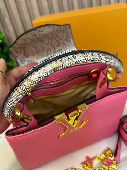 Designer-Inspired Leather Bag with Box