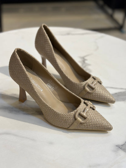 Chic Textured High Heels – Pointed Toe