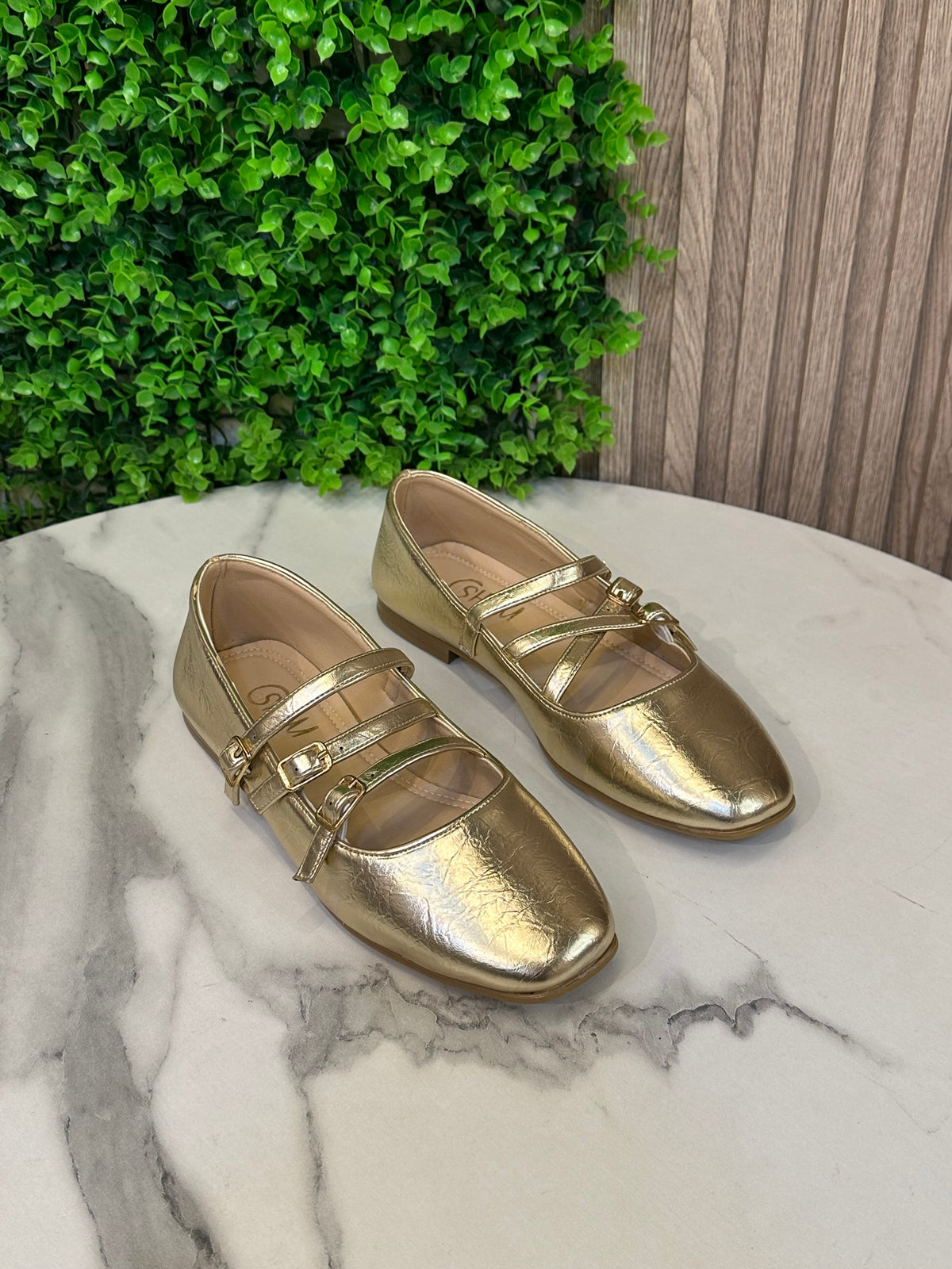 Cross-Strap Mary Jane Flats