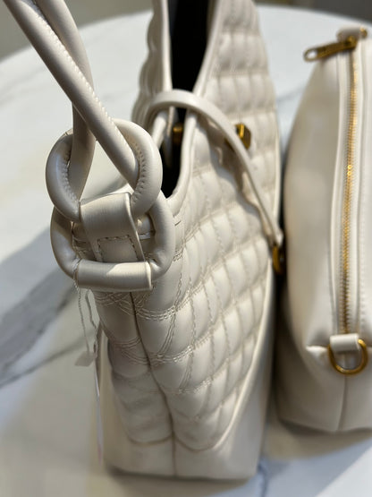Korrne Diao Quilted Hobo Bag with Pouch