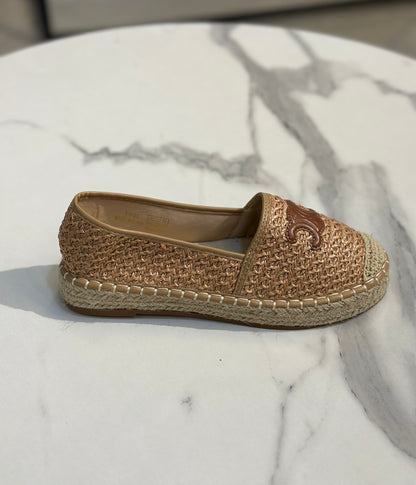 Woven Espadrille Flat with Logo Detail