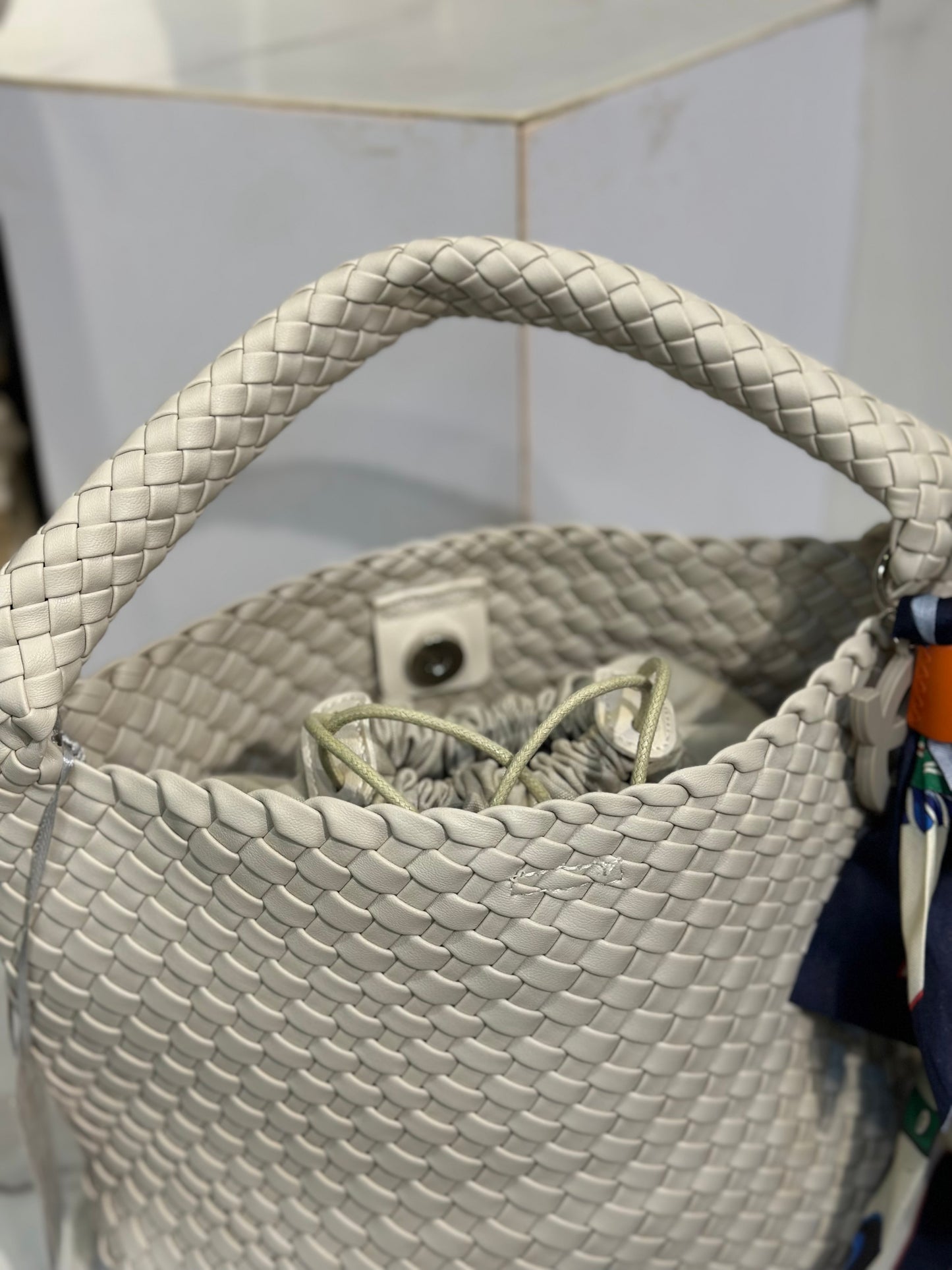 David Jones Braided Leather Bag