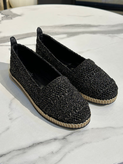 Glitter Crochet Flat Loafer|for every day
