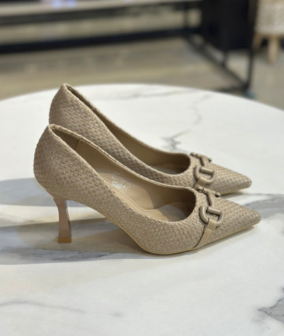 Chic Textured High Heels – Pointed Toe