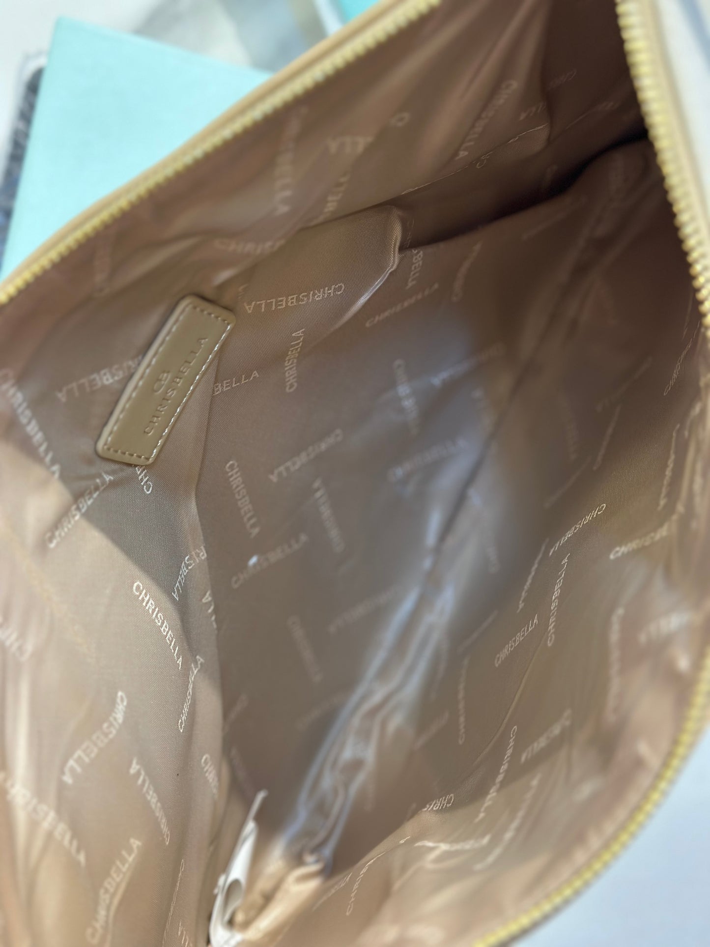 Chrisbella Panelled Zip Clutch Bag