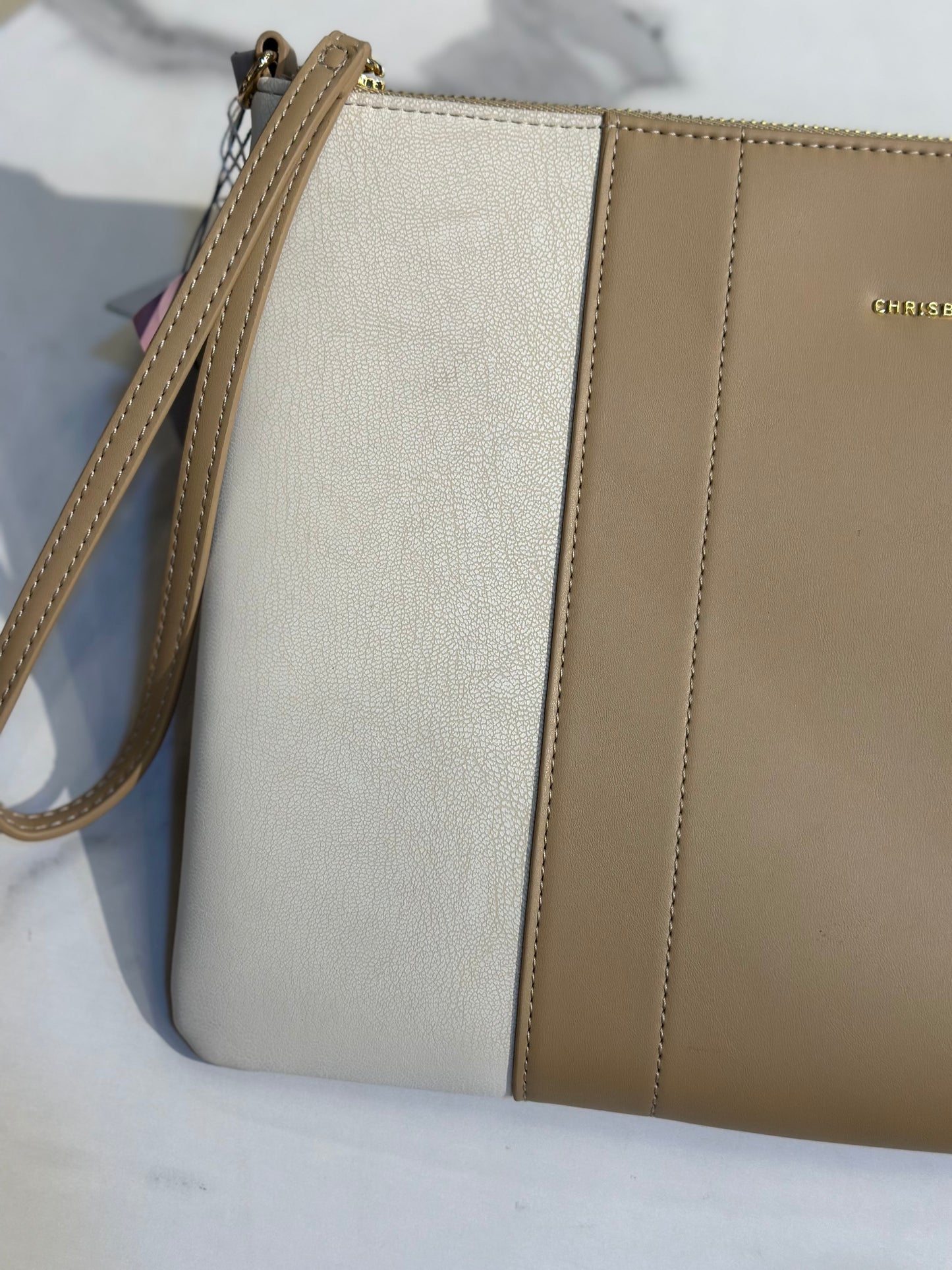 Chrisbella Panelled Zip Clutch Bag