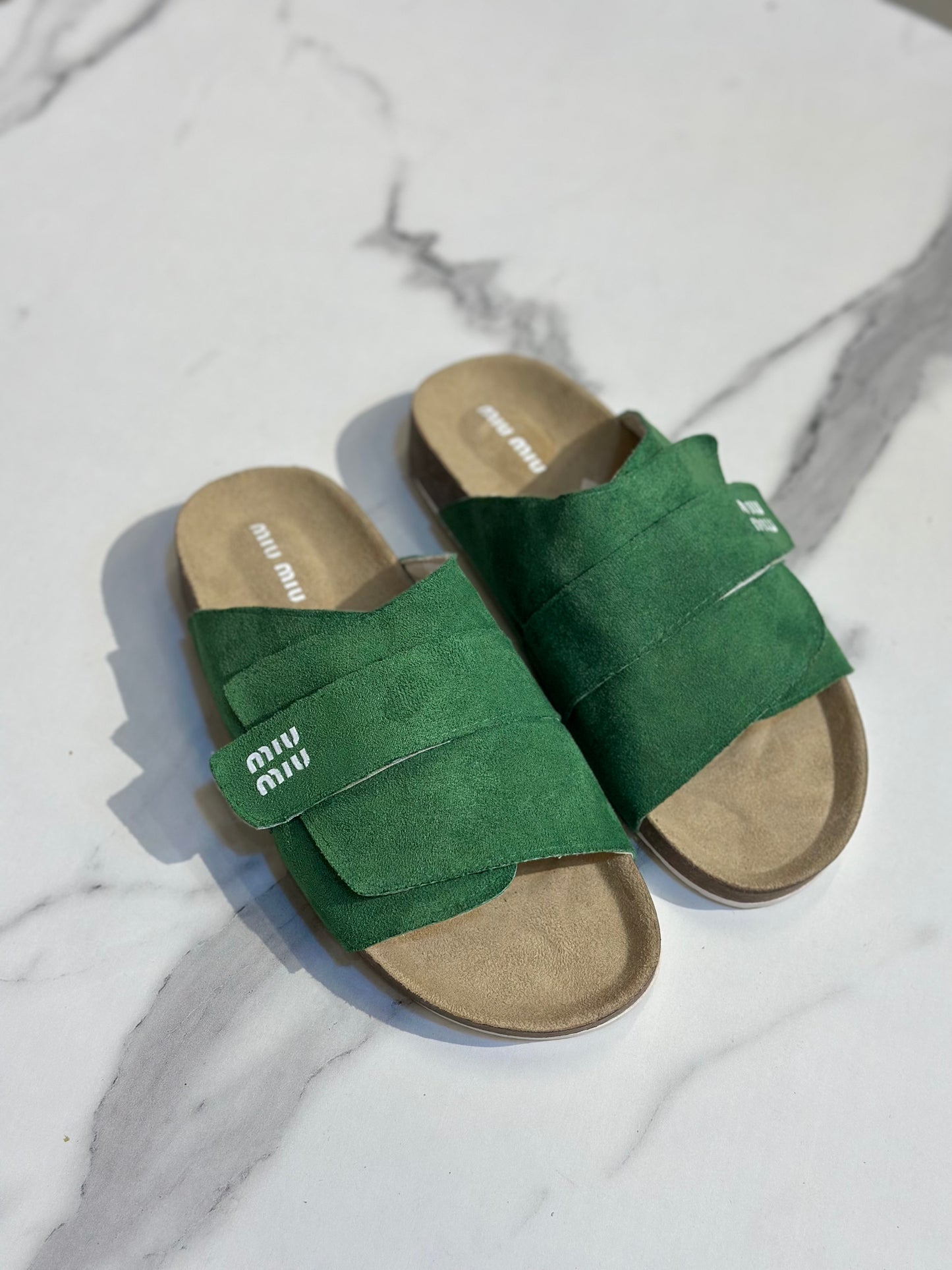 Miu Miu Suede Slide Slipper
