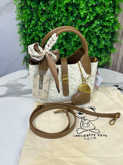 Chocolate Bear Mini Tote Bag