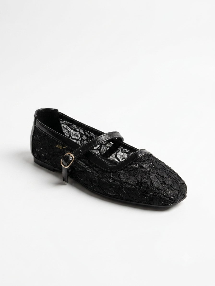 Elegant Lace Mary Jane Flats