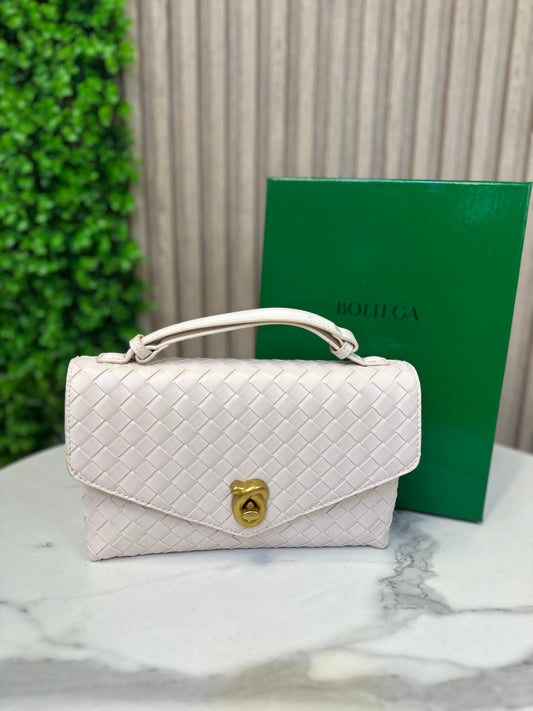 2-in-1 Woven Leather Handbag with Crossbody Strap