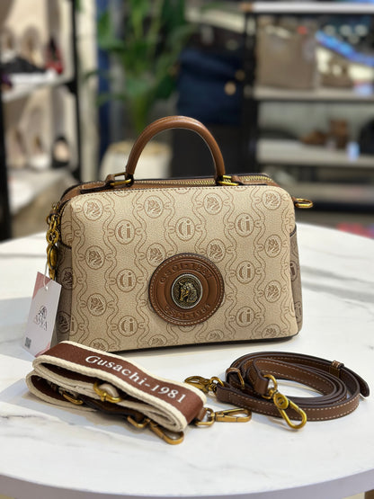 Gusachi 1981 Monogram Doctor Bag with Dual Strap