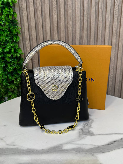 Designer-Inspired Leather Bag with Box
