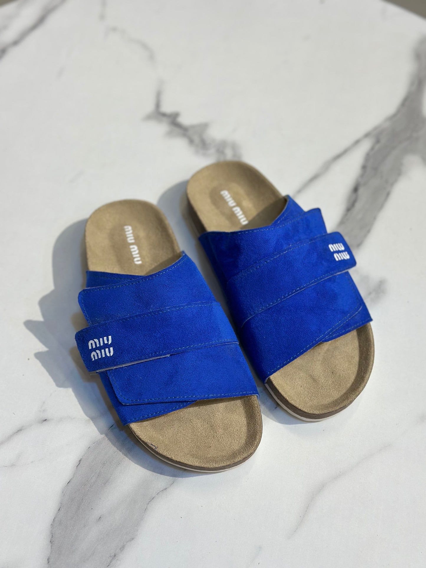 Miu Miu Suede Slide Slipper