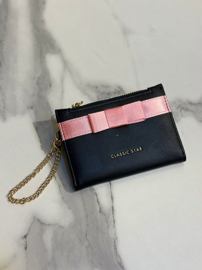 Satin Bow Detail Wallet