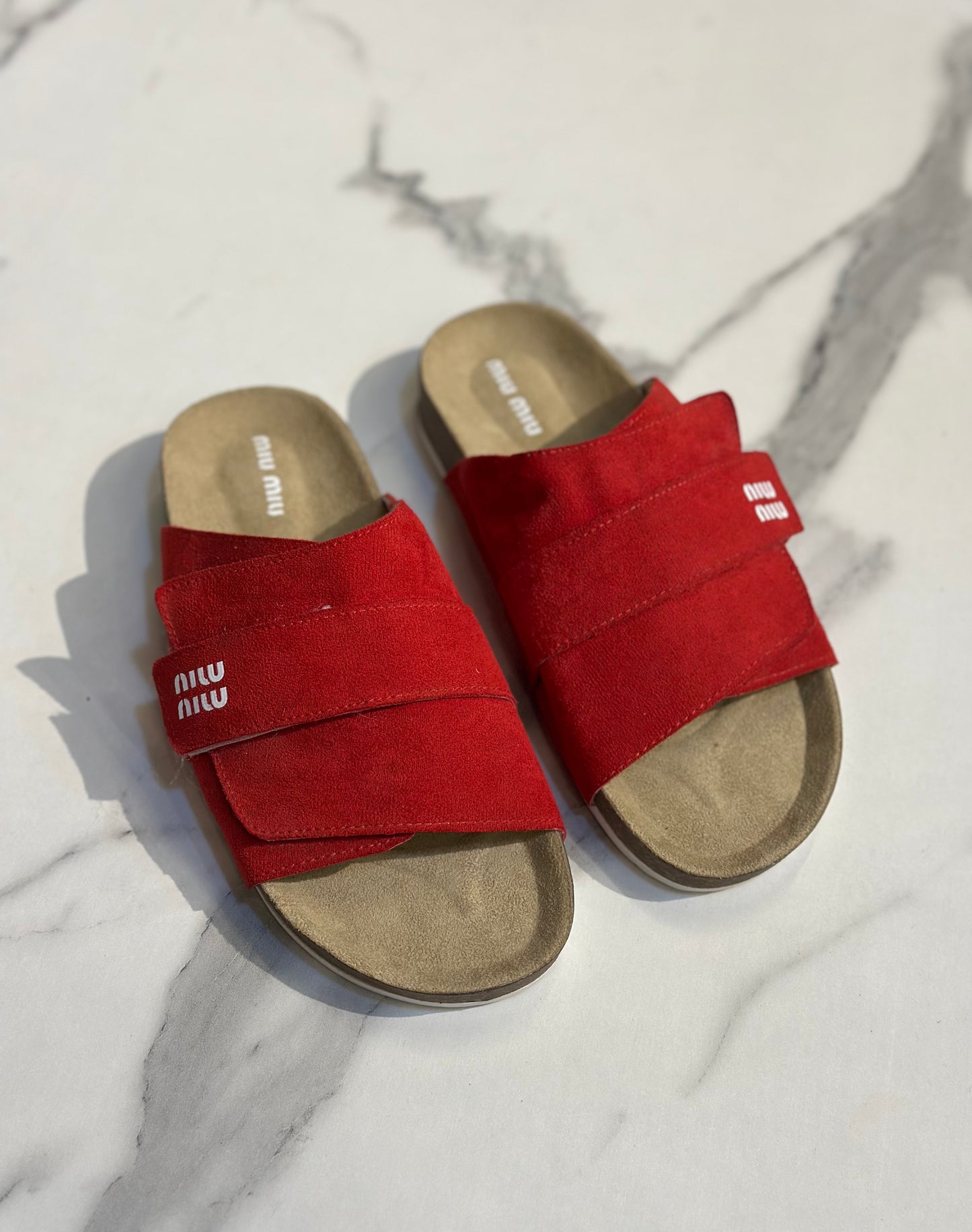 Miu Miu Suede Slide Slipper