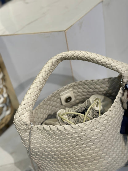 David Jones Braided Leather Bag