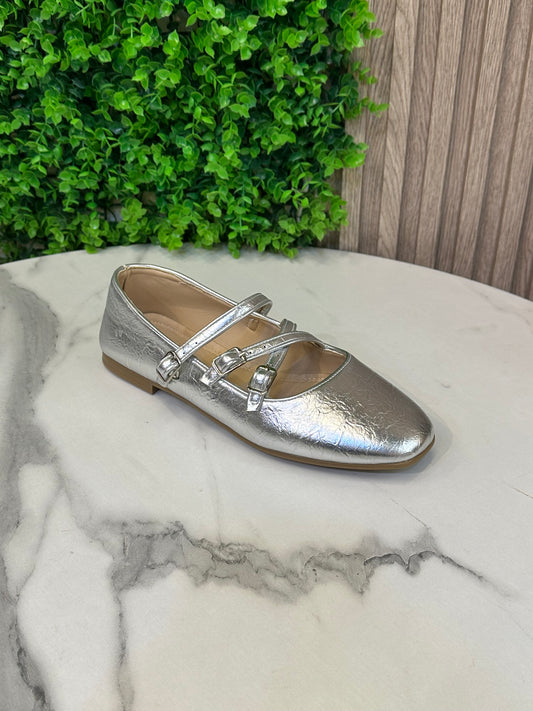 Cross-Strap Mary Jane Flats