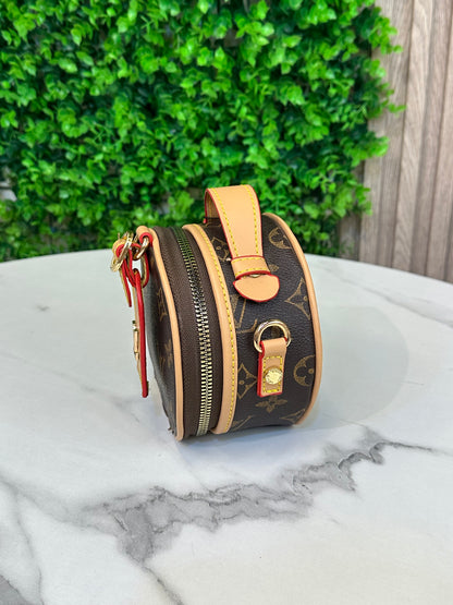 Mini Round Monogram Crossbody Bag