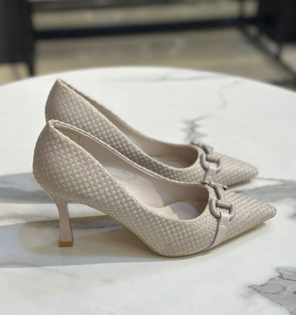 Chic Textured High Heels – Pointed Toe