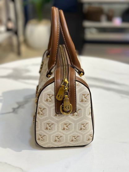 Monogram Mini Boston Bag with Animal Charm Patches