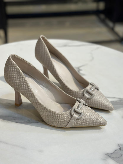 Chic Textured High Heels – Pointed Toe