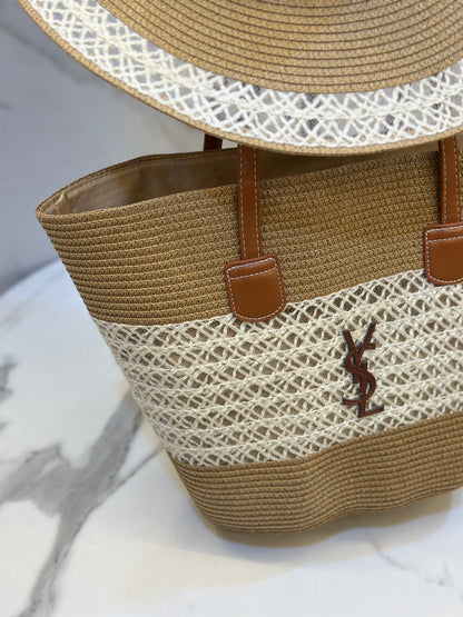 Coastal Chic Straw Tote & Hat Set