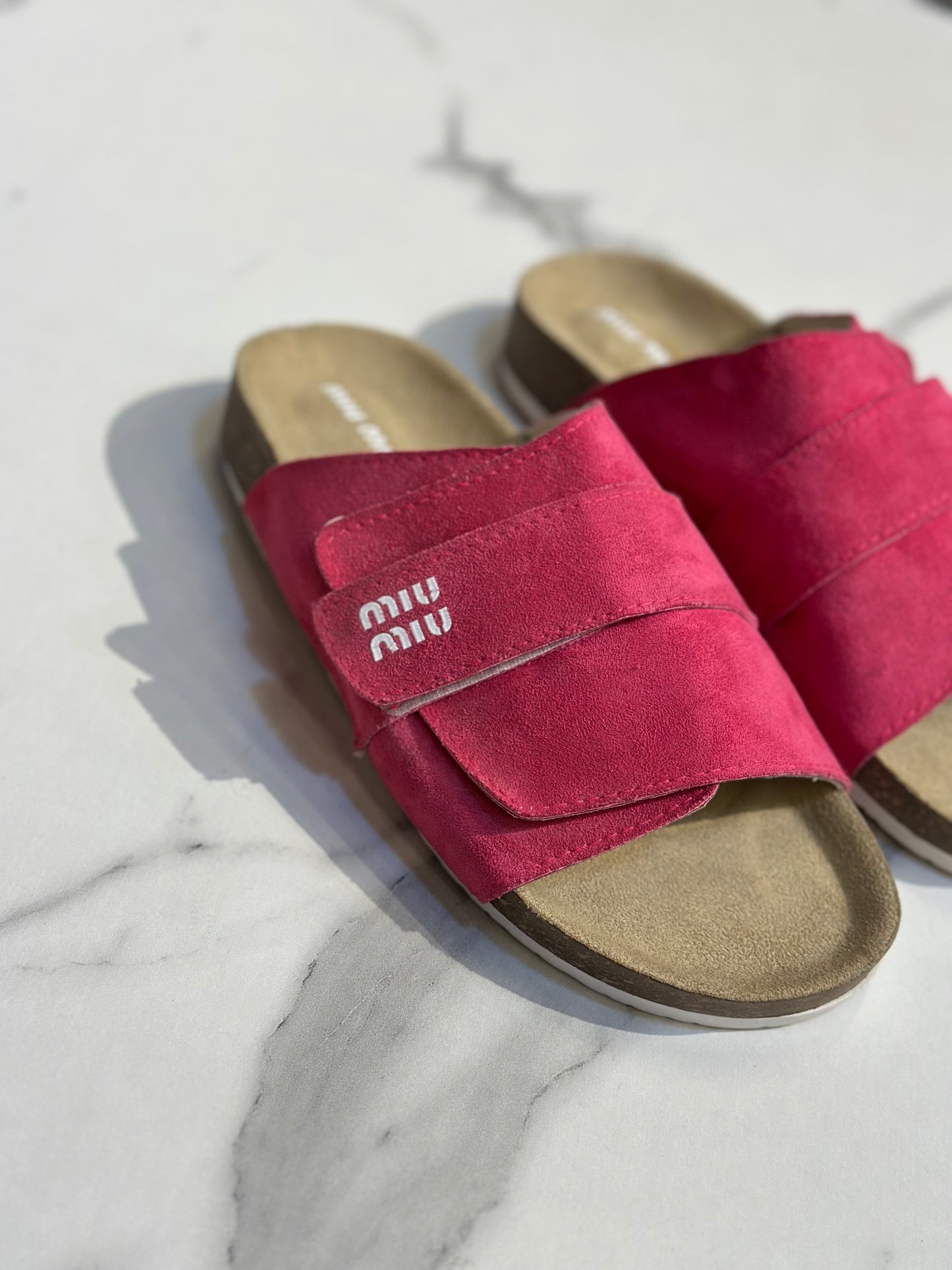 Miu Miu Suede Slide Slipper