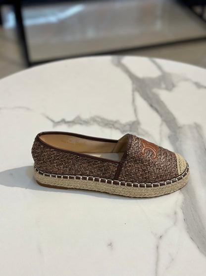 Woven Espadrille Flat with Logo Detail