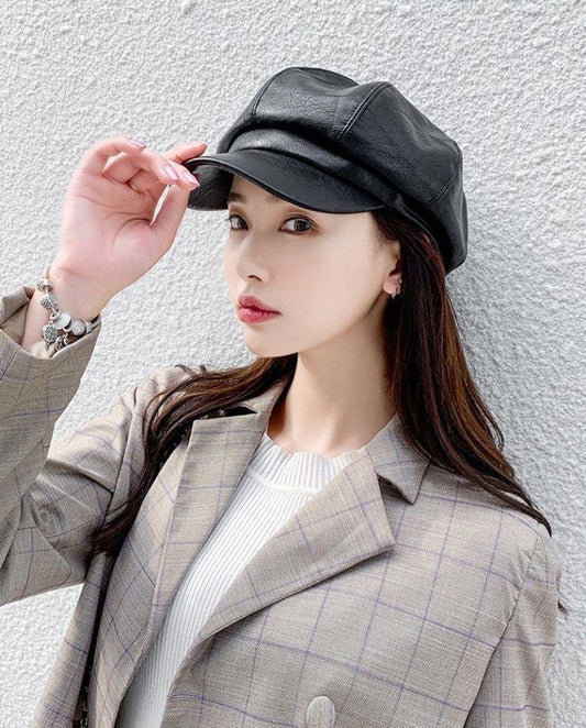 leather cap
