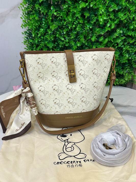Chocolate Bear Bucket Bag